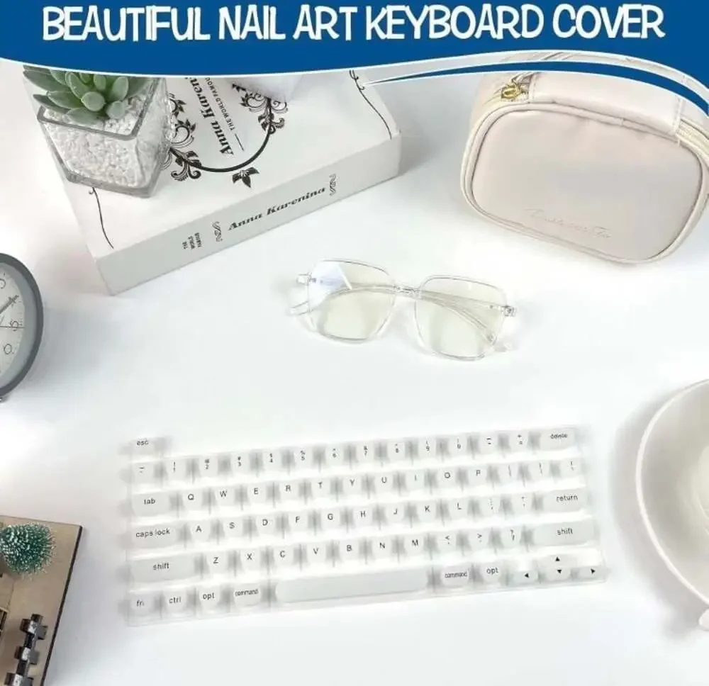 Keyboard Cover for Long Nails, Silicone 3D Raised Keyboard Cover MacBook Pro/Air